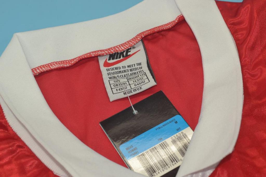 MAILLOT RETRO ARSENAL DOMICILE 1994 VERSION MANCHES LONGUES