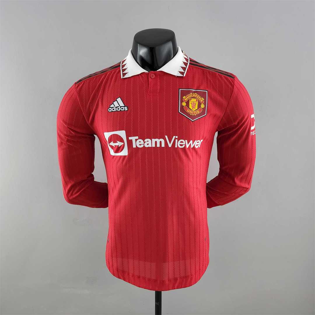 MAILLOT MANCHESTER UNITED DOMICILE 2022/20223 VERSION MANCHES LONGUES