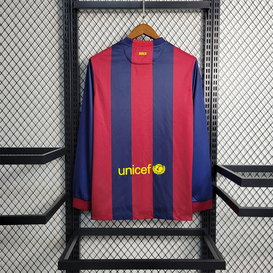 MAILLOT BARCELONE DOMICILE 2014/2015 VERSION MANCHES LONGUES