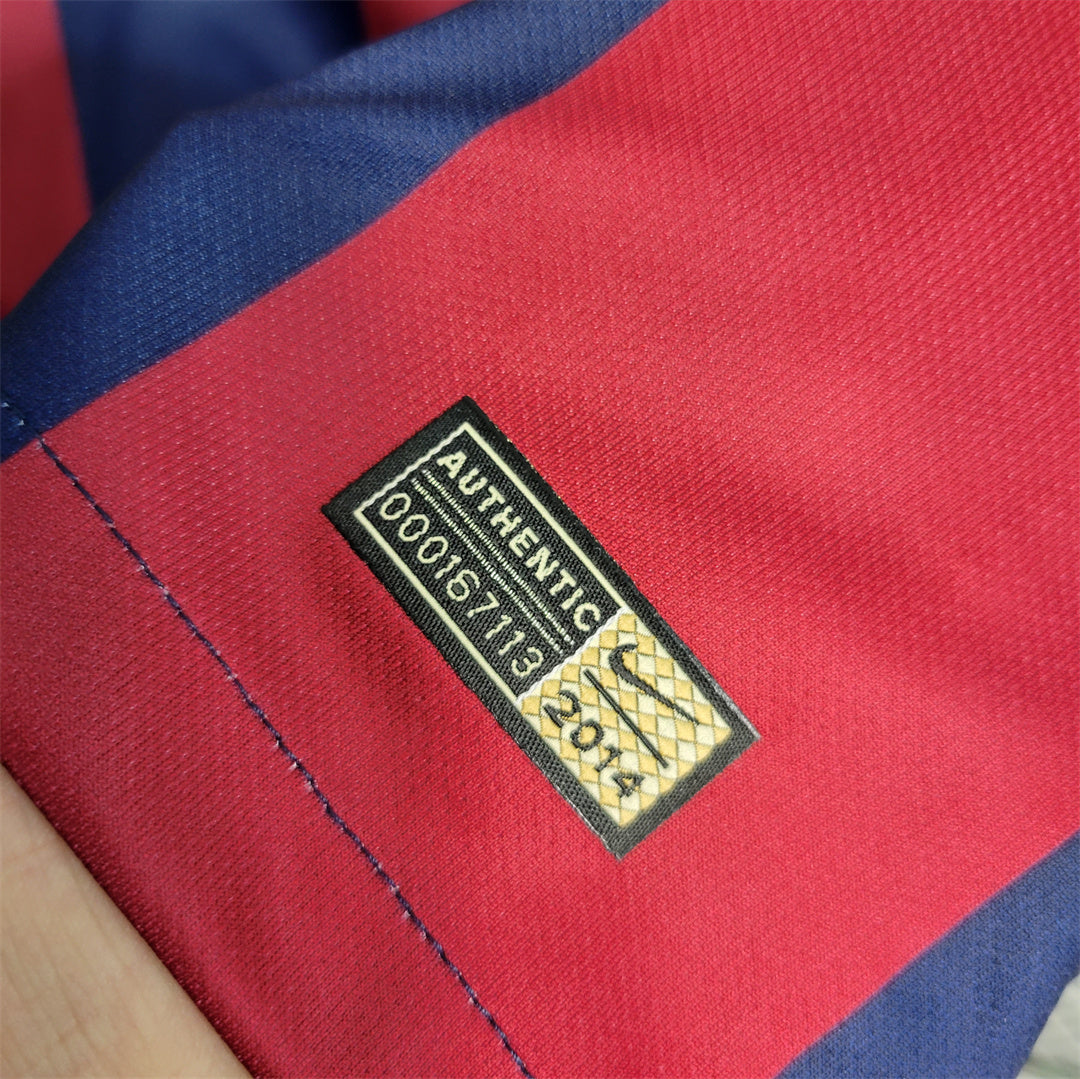 MAILLOT BARCELONE DOMICILE 2014/2015 VERSION MANCHES LONGUES