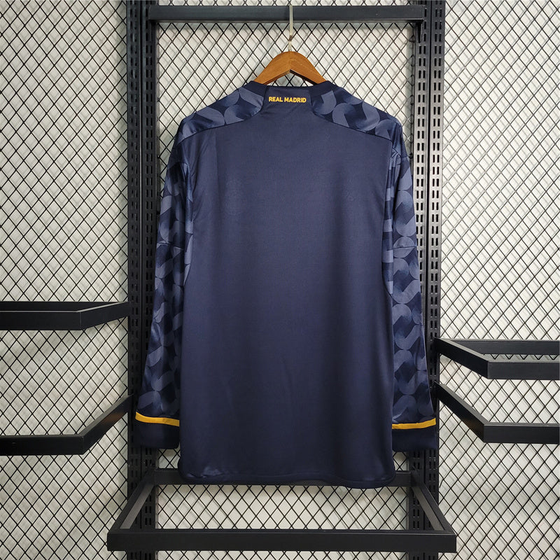 MAILLOT REAL MADRID EXTÉRIEUR 2023/2024 VERSION MANCHES LONGUES