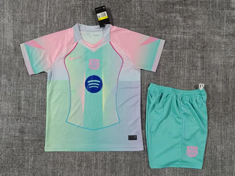 MAILLOT ENFANT FC BARCELONE ÉDITION SPÉCIALE ROSE & BLEU