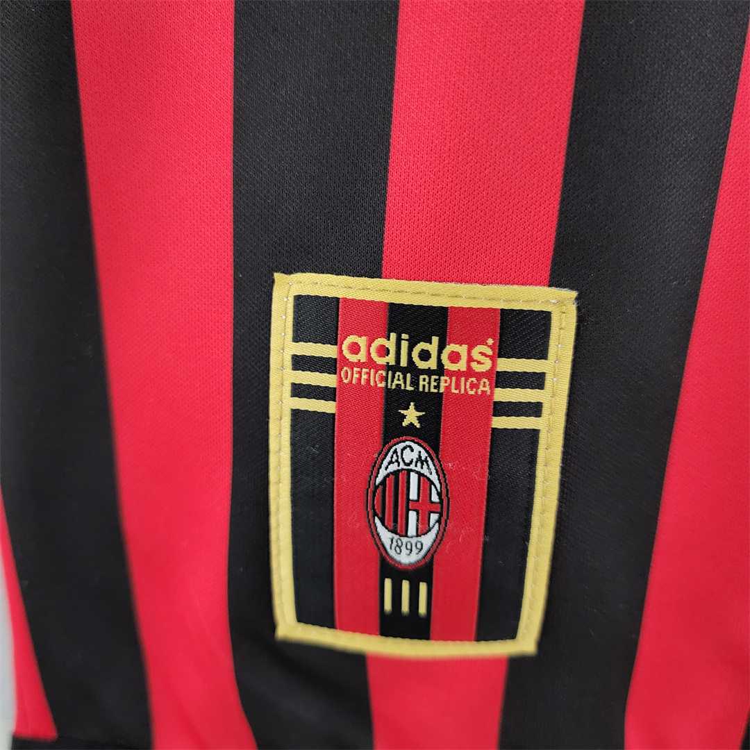 MAILLOT RETRO AC MILAN DOMICILE 1999/2000 VERSION MANCHES LONGUES