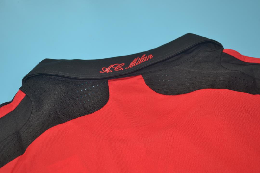 MAILLOT RETRO AC MILAN DOMICILE 2007/2008  VERSION MANCHES LONGUES