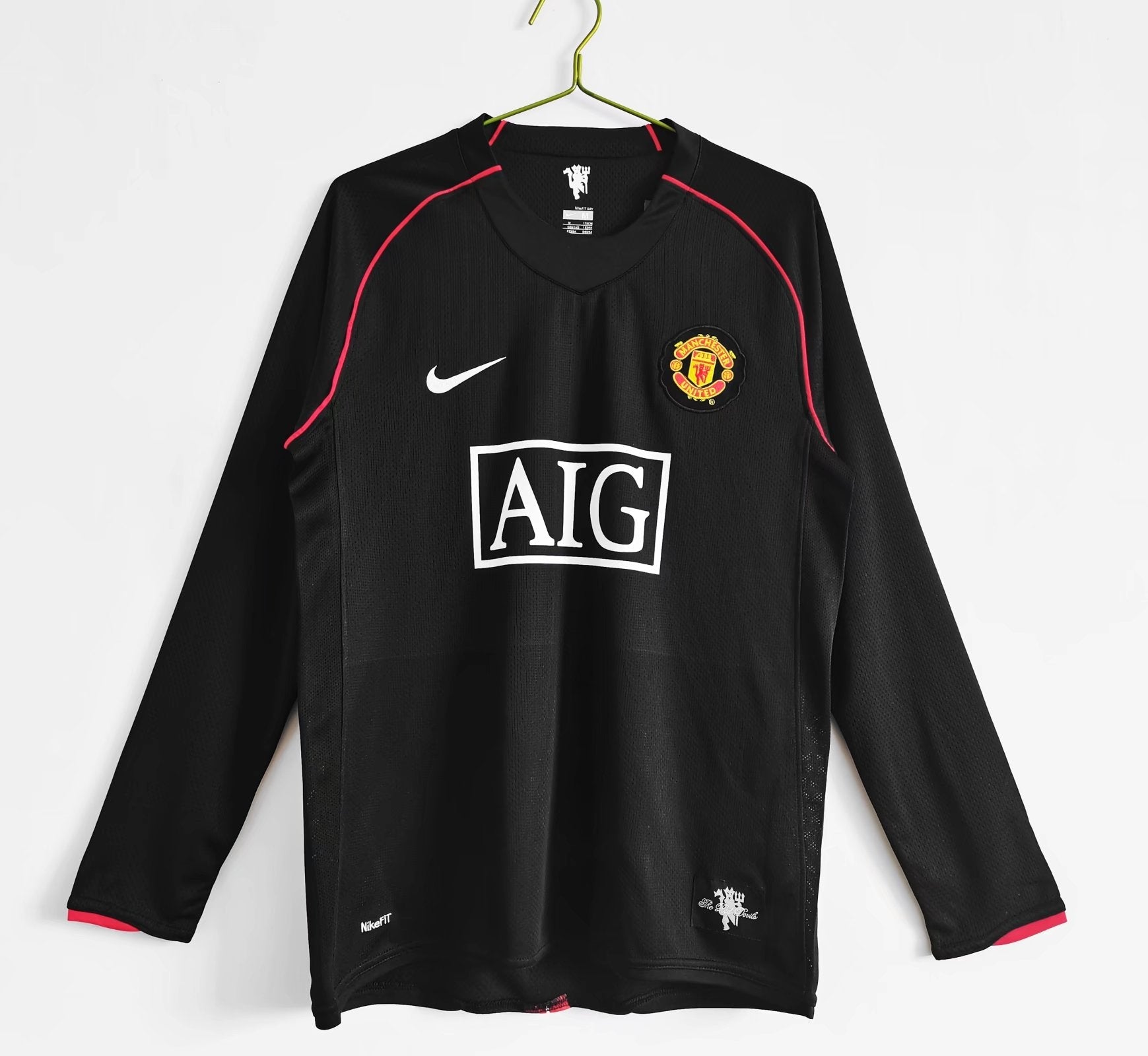 MAILLOT MANCHESTER UNITED EXTÉRIEUR 2007/2008 VERSION MANCHES LONGUES