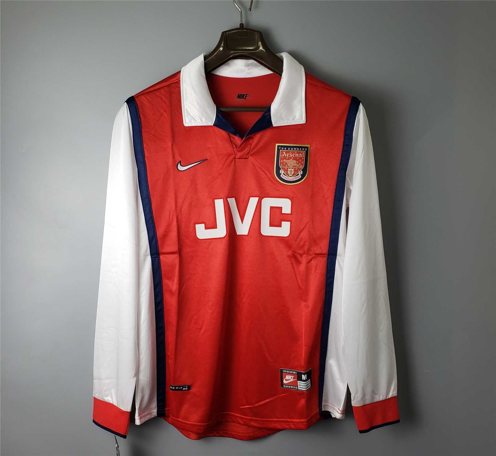 MAILLOT ARSENAL DOMICILE 1998/1999 VERSION MANCHES LONGUES