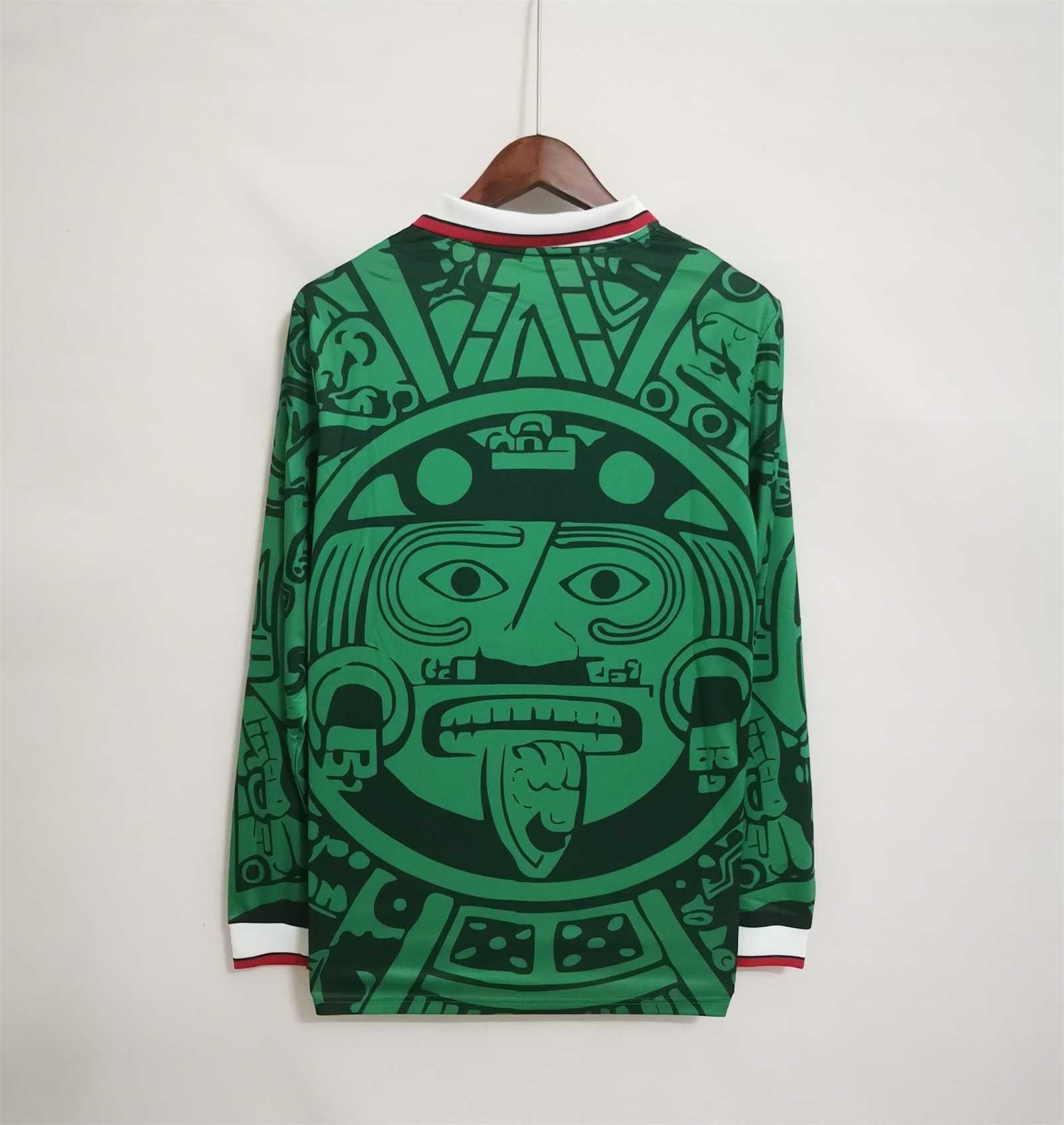 MAILLOT MEXIQUE DOMICILE 1998 VERSION MANCHES LONGUES