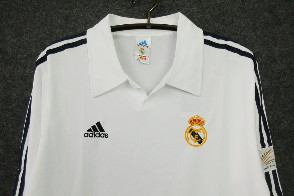 MAILLOT RETRO RÉAL MADRID DOMICILE 2002/2003 VERSION MANCHES LONGUES