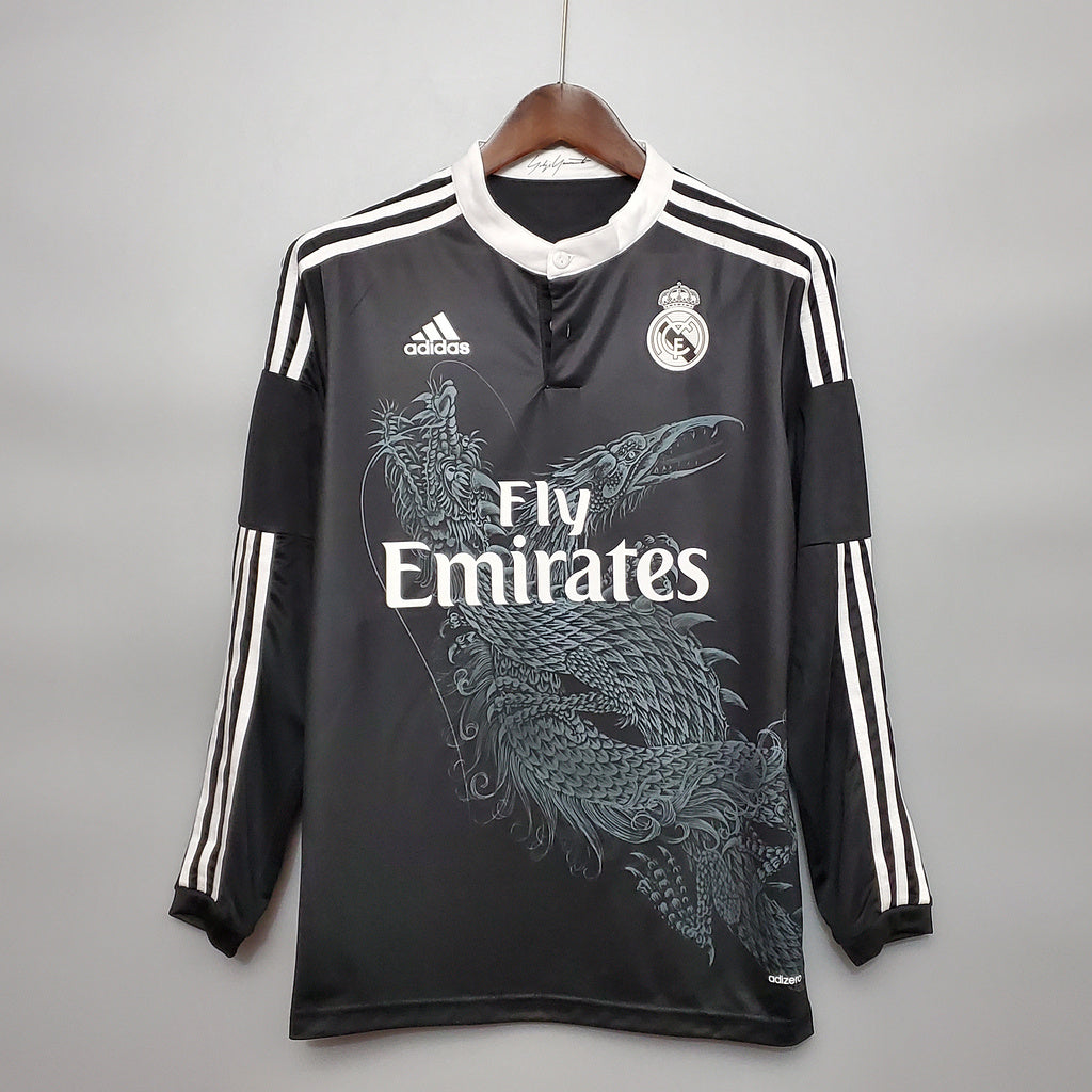 MAILLOT REAL MADRID EXTÉRIEUR 2014/2015 VERSION MANCHES LONGUES