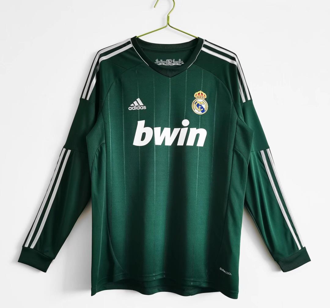 MAILLOT REAL MADRID EXTÉRIEUR 2012/2013 VERSION MANCHES LONGUES