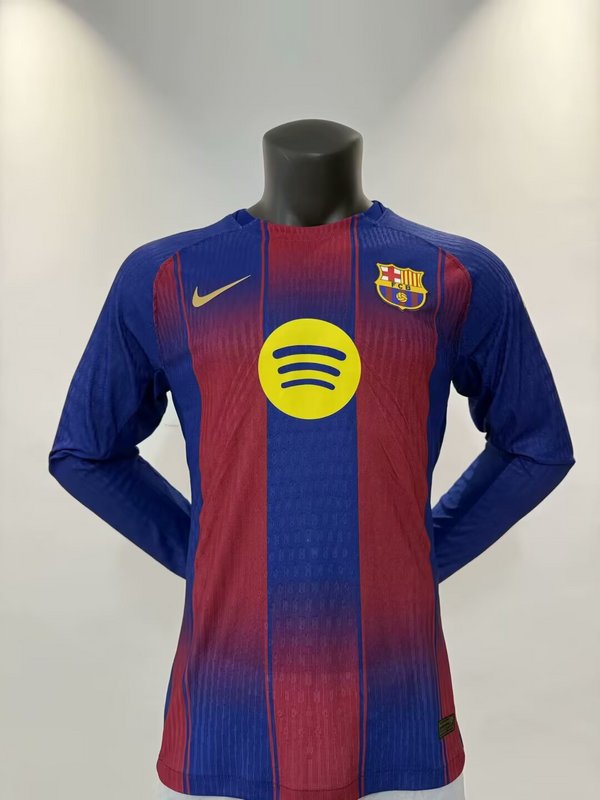 MAILLOT FC BARCELONE DOMICILE VERSION MANCHES LONGUES 2025/2026